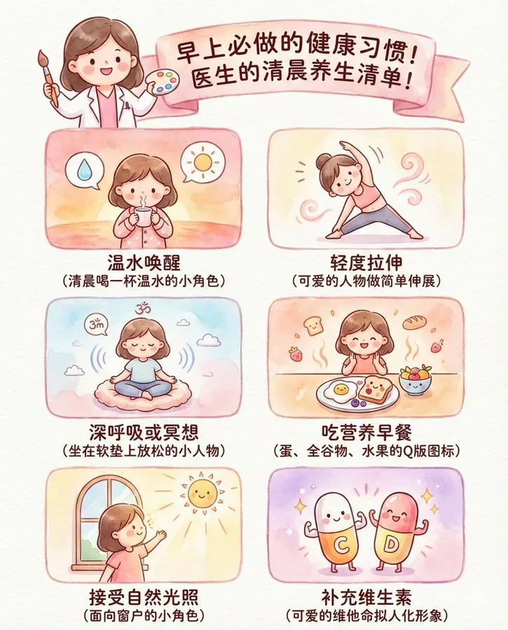 手绘美颜科普图