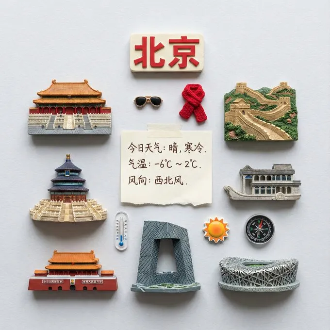 城市冰箱贴