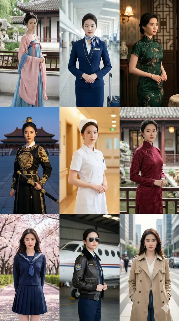 人物的9种服装风格和背景