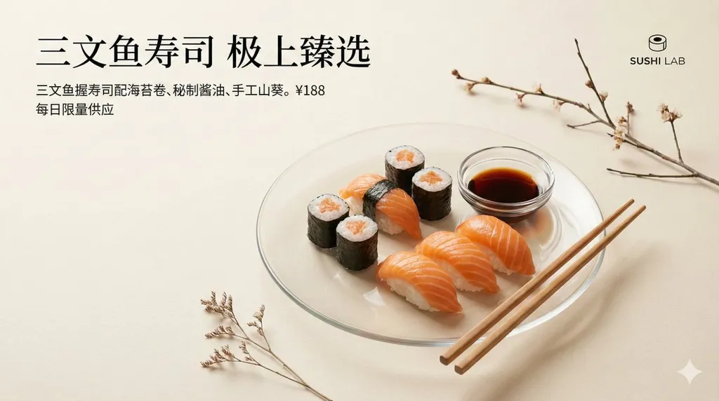 高角度商业美食摄影照片